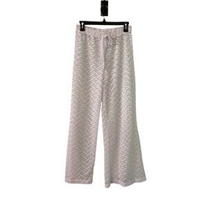Women Medium White Paradise Beach Cover Up Pants Boho Gift 27x30 Unstretched